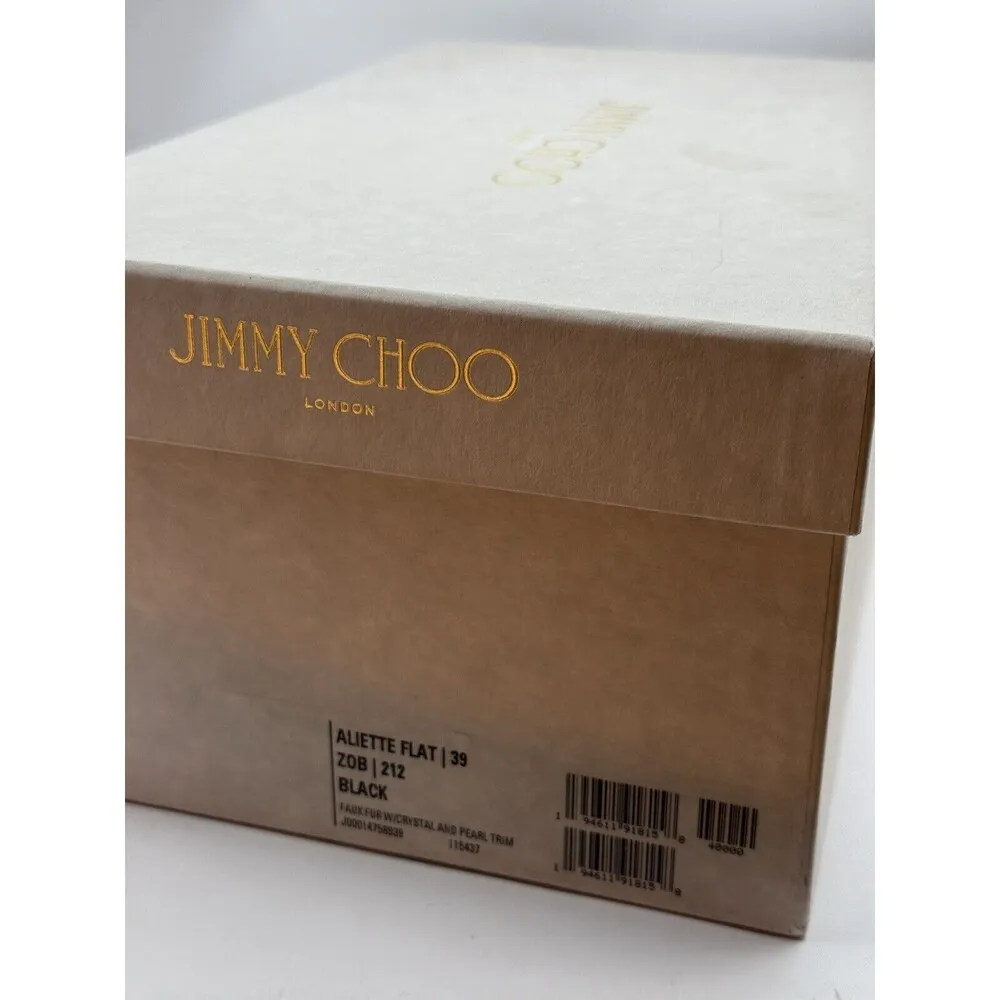 Jimmy Choo Aliette Embellished Crystal Slippers Natural Sz 39 US 8.5 $695 New - Image 4