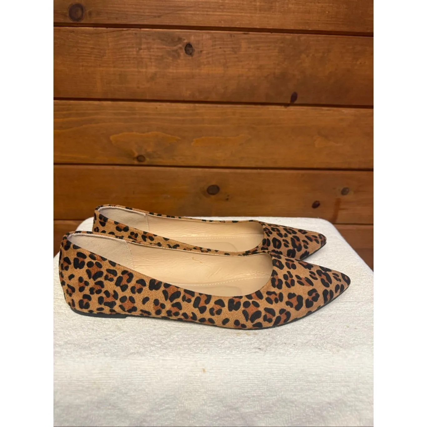 Shein leopard print ballet flats Sz 11 NWOT - Image 2