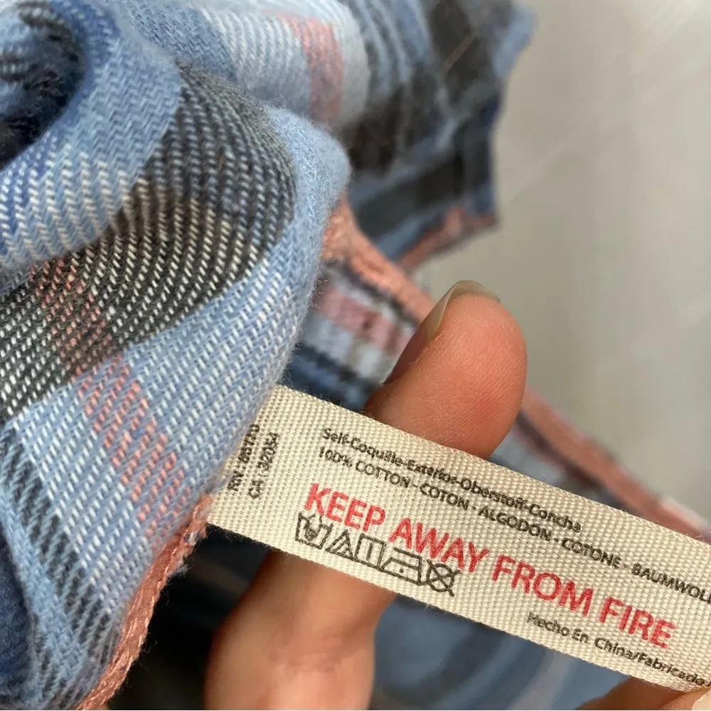 Free People Intimately Women's Sunday Morning Plaid Cotton Sleep Shirt Size S - Image 9