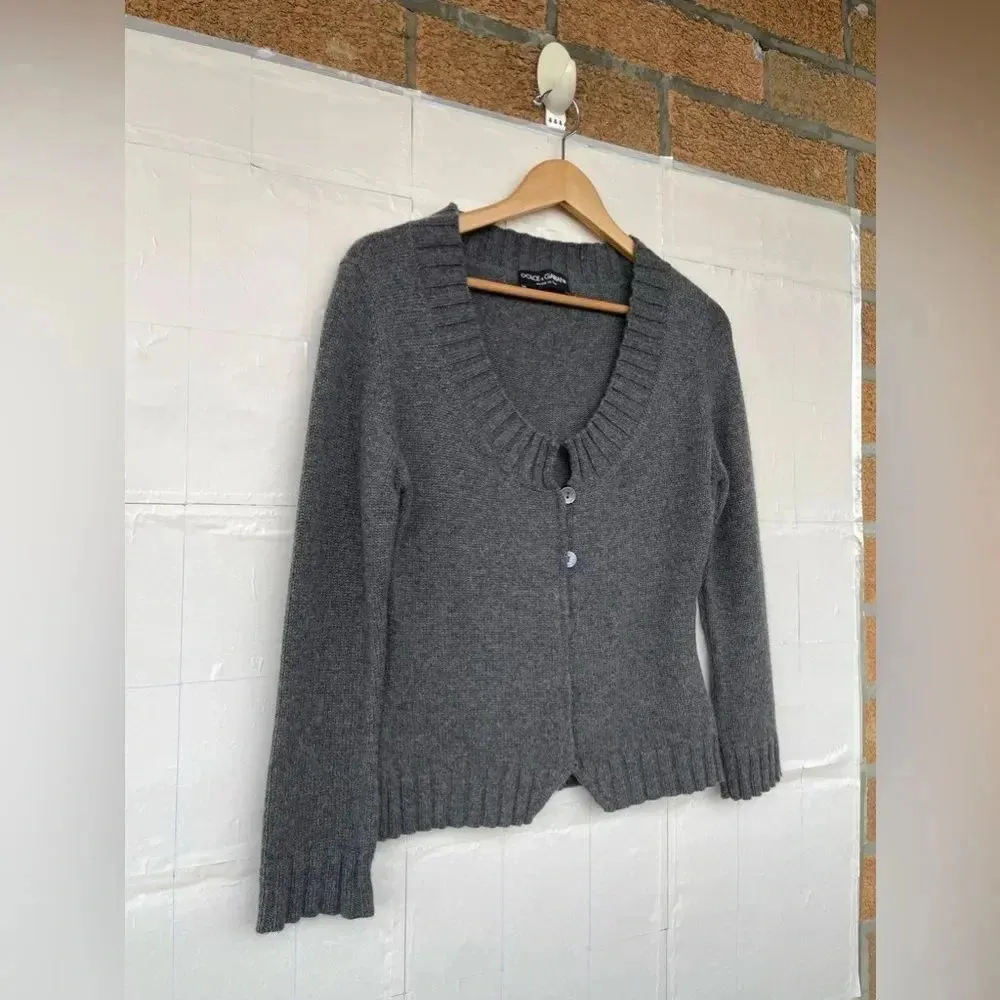 Dolce and Gabbana cashmere preppy aesthetic knitted cardigan 44/8 - Image 2
