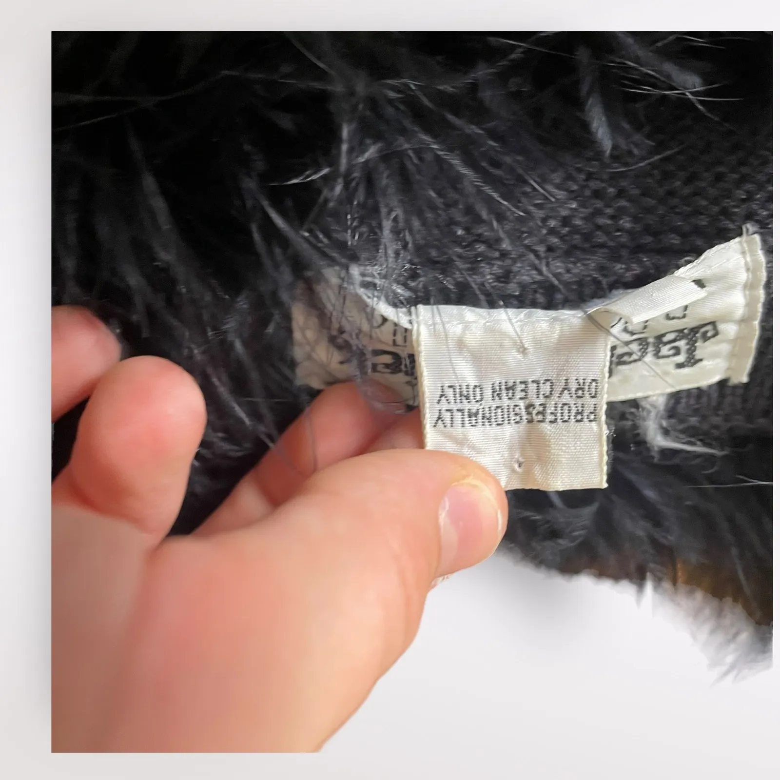 Jack B. Quick Vintage 90’s Beaded Feathered Cardigan Sweater Size XL Black - Image 4