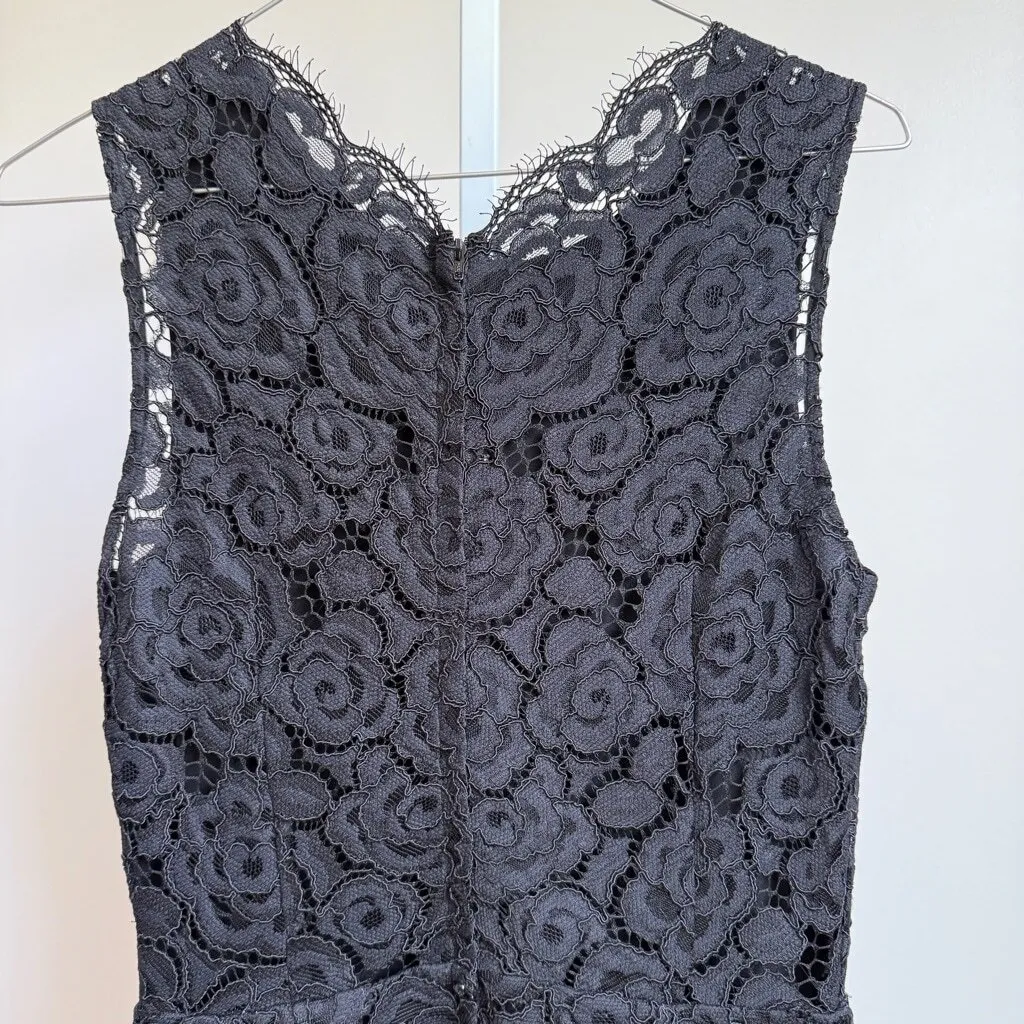 Barneys New York sz 4 black‎ lace cocktail luxury dress - Image 7