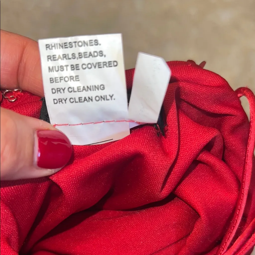 NOX Anabel Red Sequin Strapless‎ Bodycon Mini Dress Size 8 - Image 8