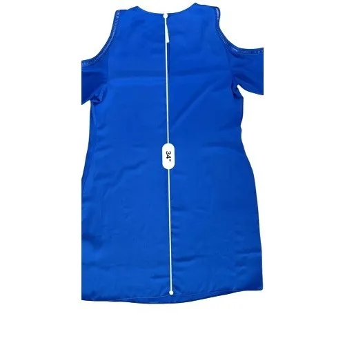 Laundry Shelli Segall Blue Cold Shoulder Bell Sleeves‎ Shift Dress 8 Fashionista - Image 11