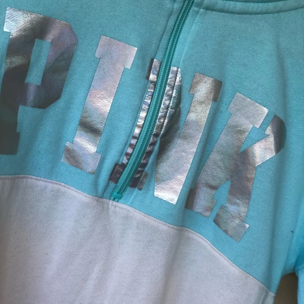 Pink Victoria secrect zip up sweater - Image 3