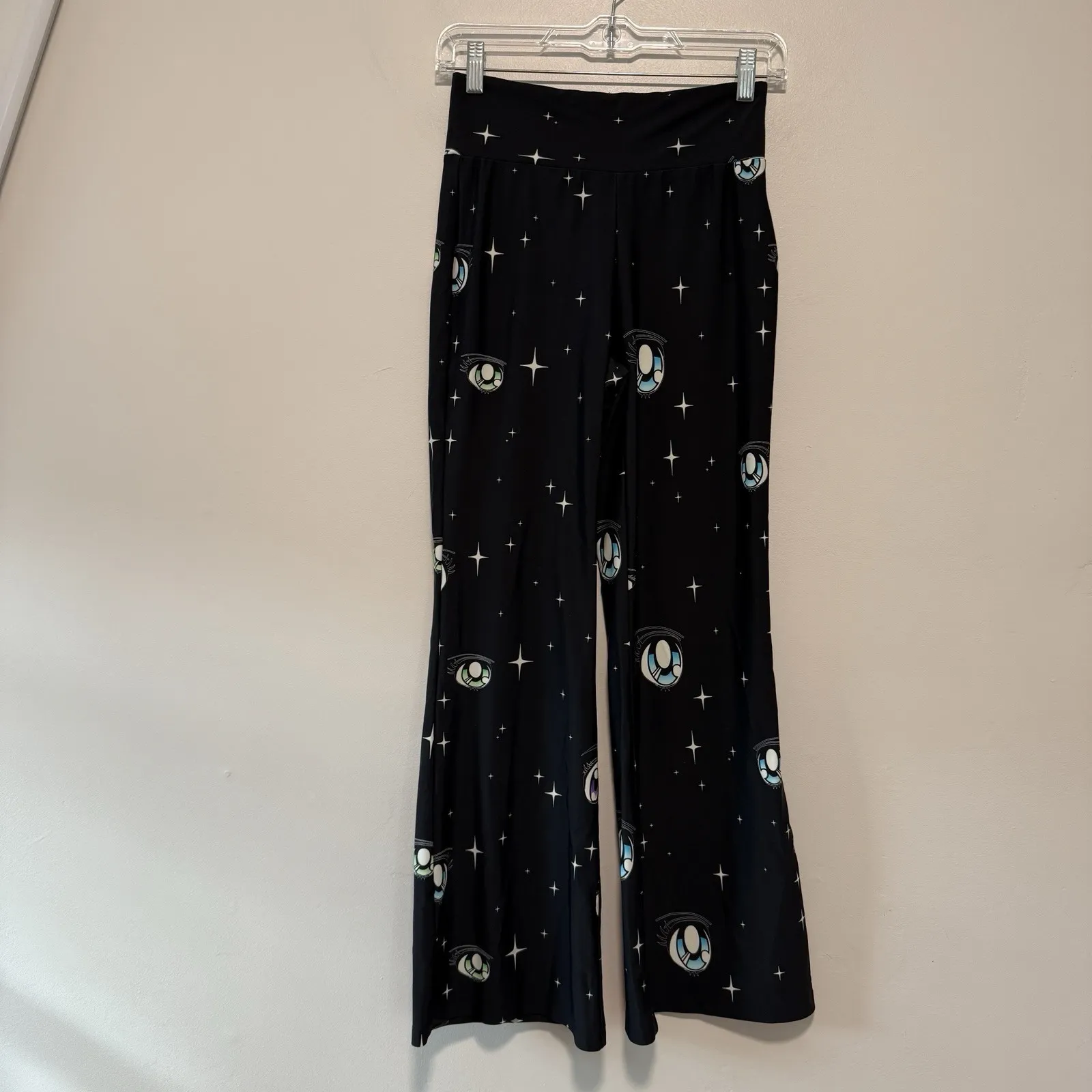 Sandy Liang Huffy Eye Print Flare Legging Pants Size Small - Image 2