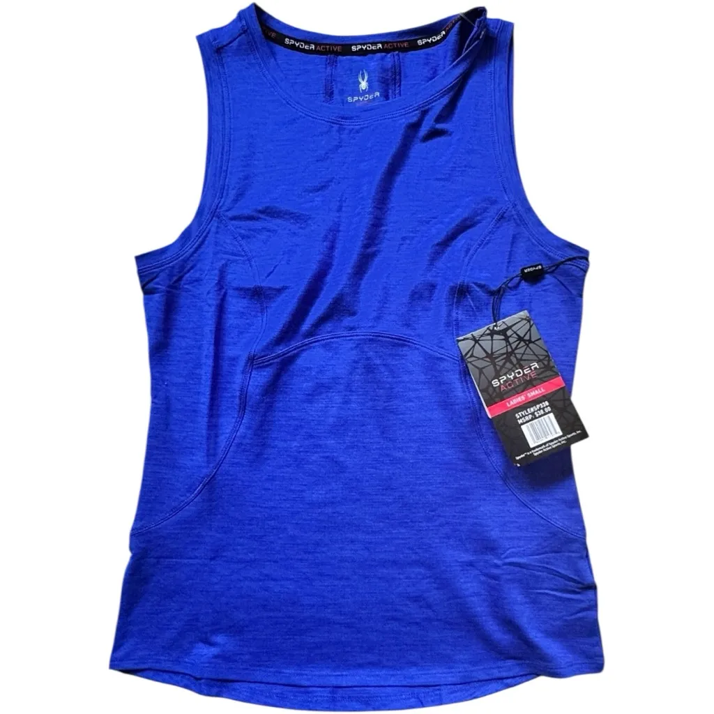 Spyder Active Blue Women's Sleeveless Workout Athletic Tank Top Sz S NWT - Image 4