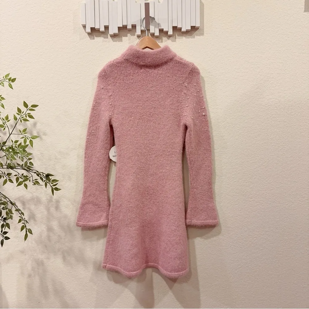 Lost + Wander Margot Fit & Flare Sweater Mini Dress in Dusty Rose One Size NWT - Image 6