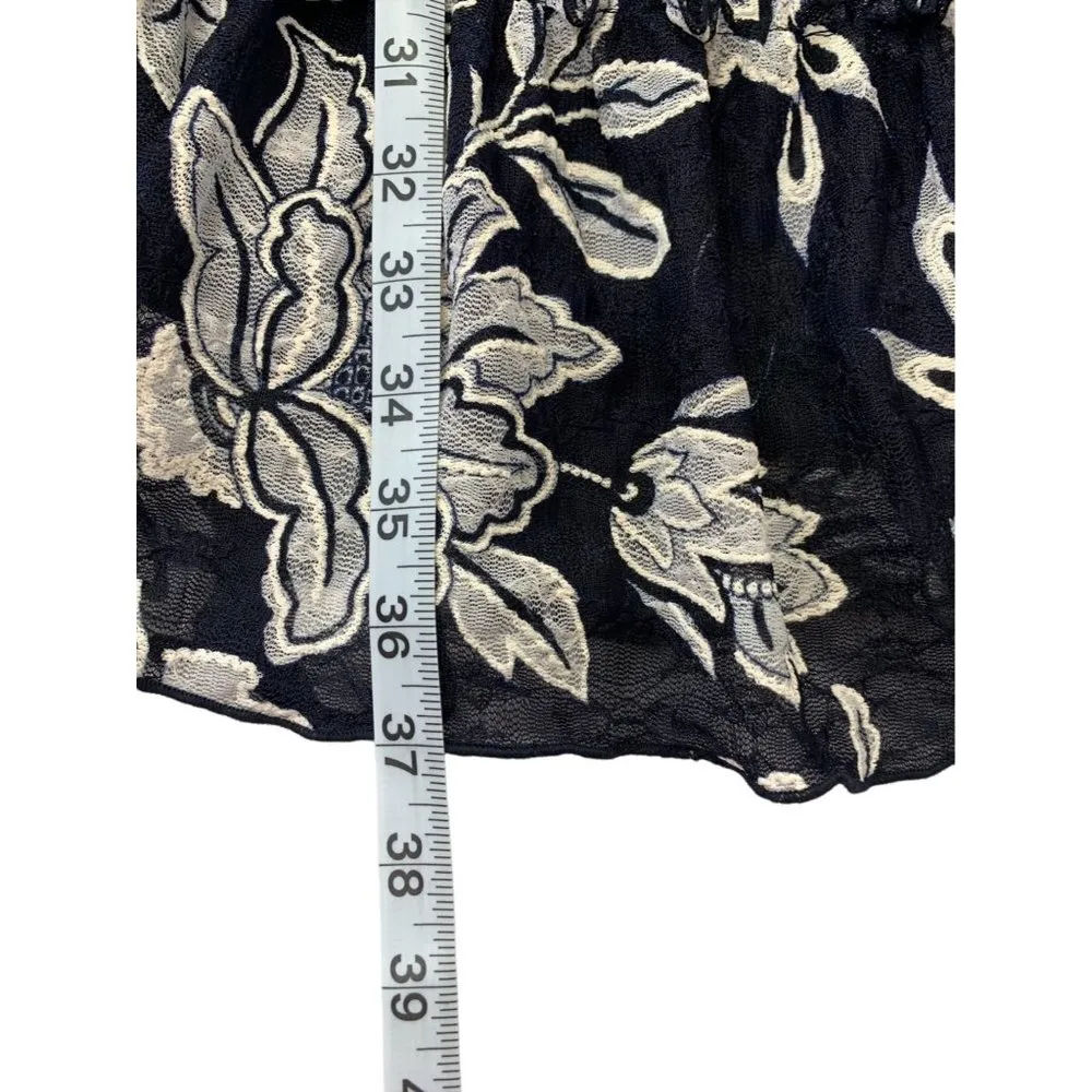 Westport Women's Navy Blue & White Floral Off The Shoulders Dress - Image 6