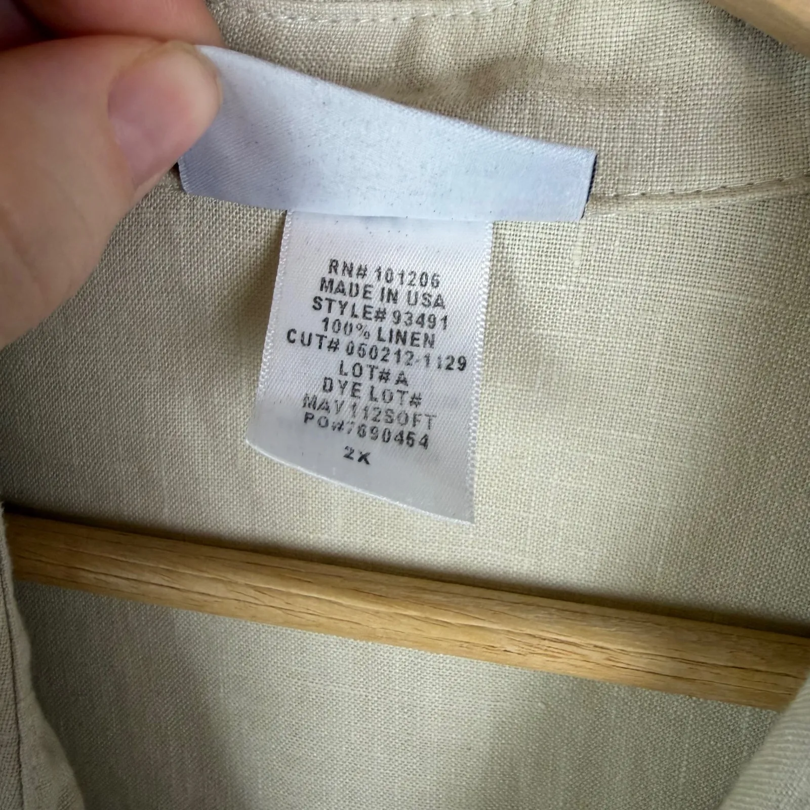 Soft Surroundings Linen Button Down Shirt Size 2X Minimalist Lagenlook Coastal - Image 7