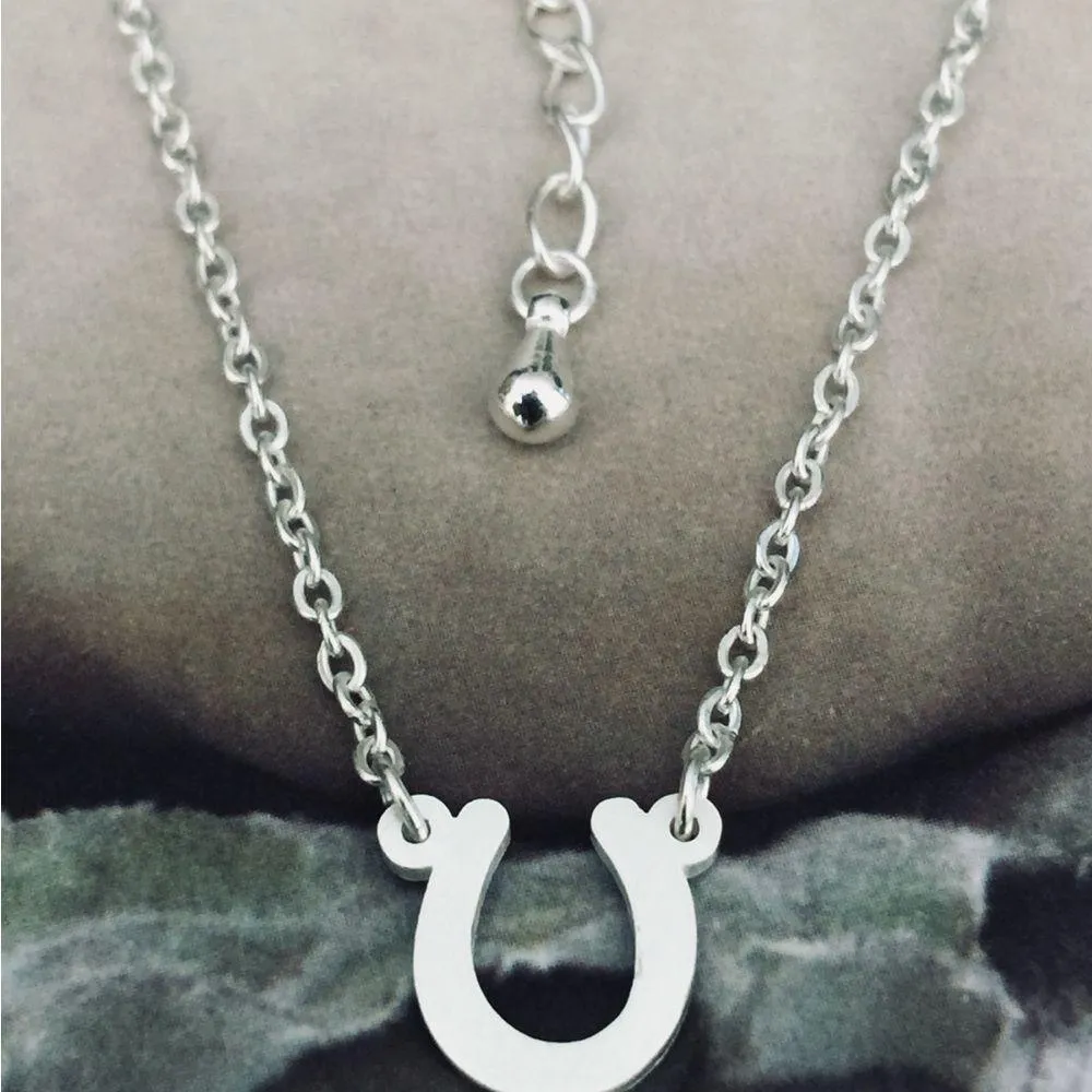 Horseshoe Necklace Silver - Image 2