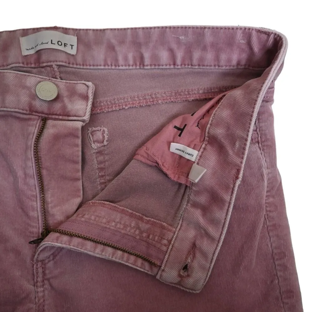 LOFT Womens 30/10 Curvy Skinny Corduroy Jeans - Image 8