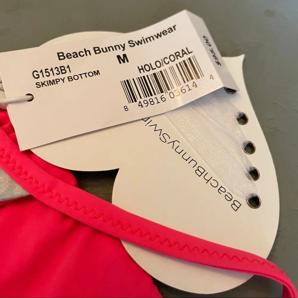 Beach Bunny Hologram Coral Bikini Bottom nwt - Image 4