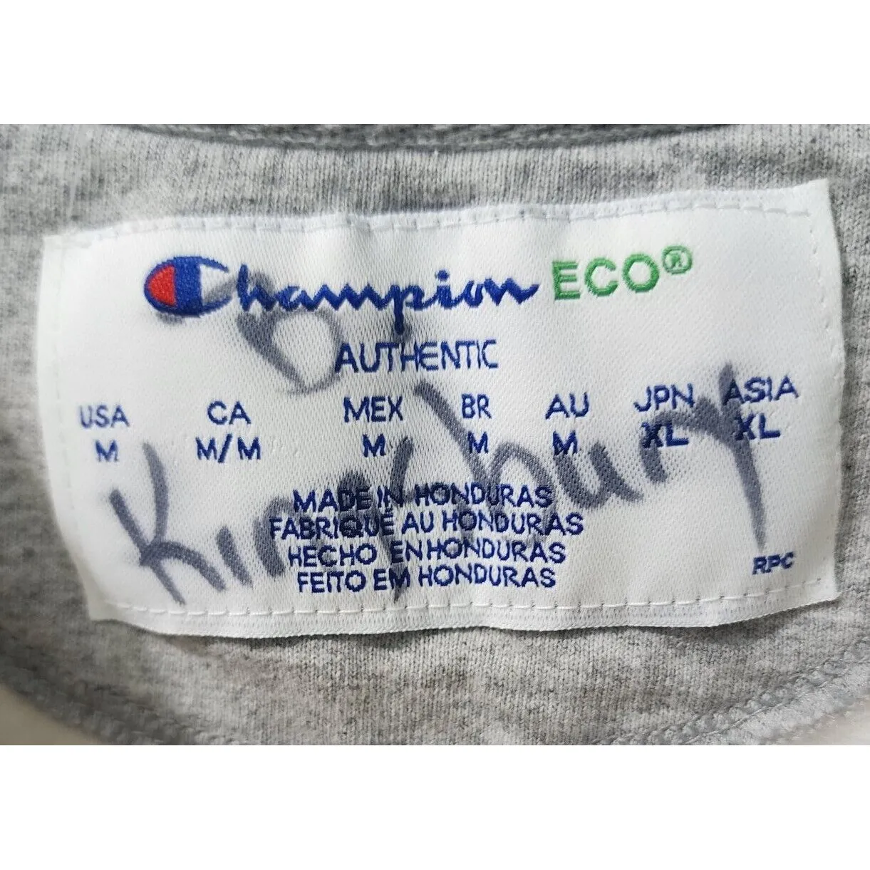 Champion Eco Crewneck‎ Sweatshirt Pullover Classic Comfy Casual Beige M - Image 3