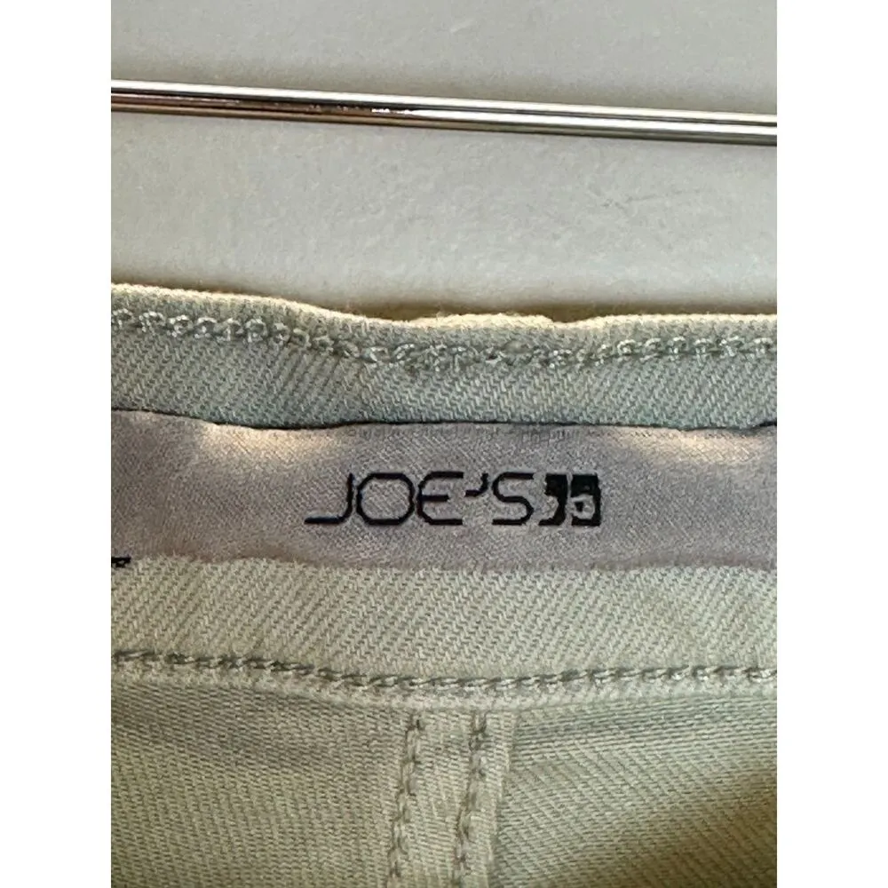 joe's jeans Joe's Women's Size 27 Gloss Green The Black High Rise Wide Leg Crop Jeans NWT - Image 7