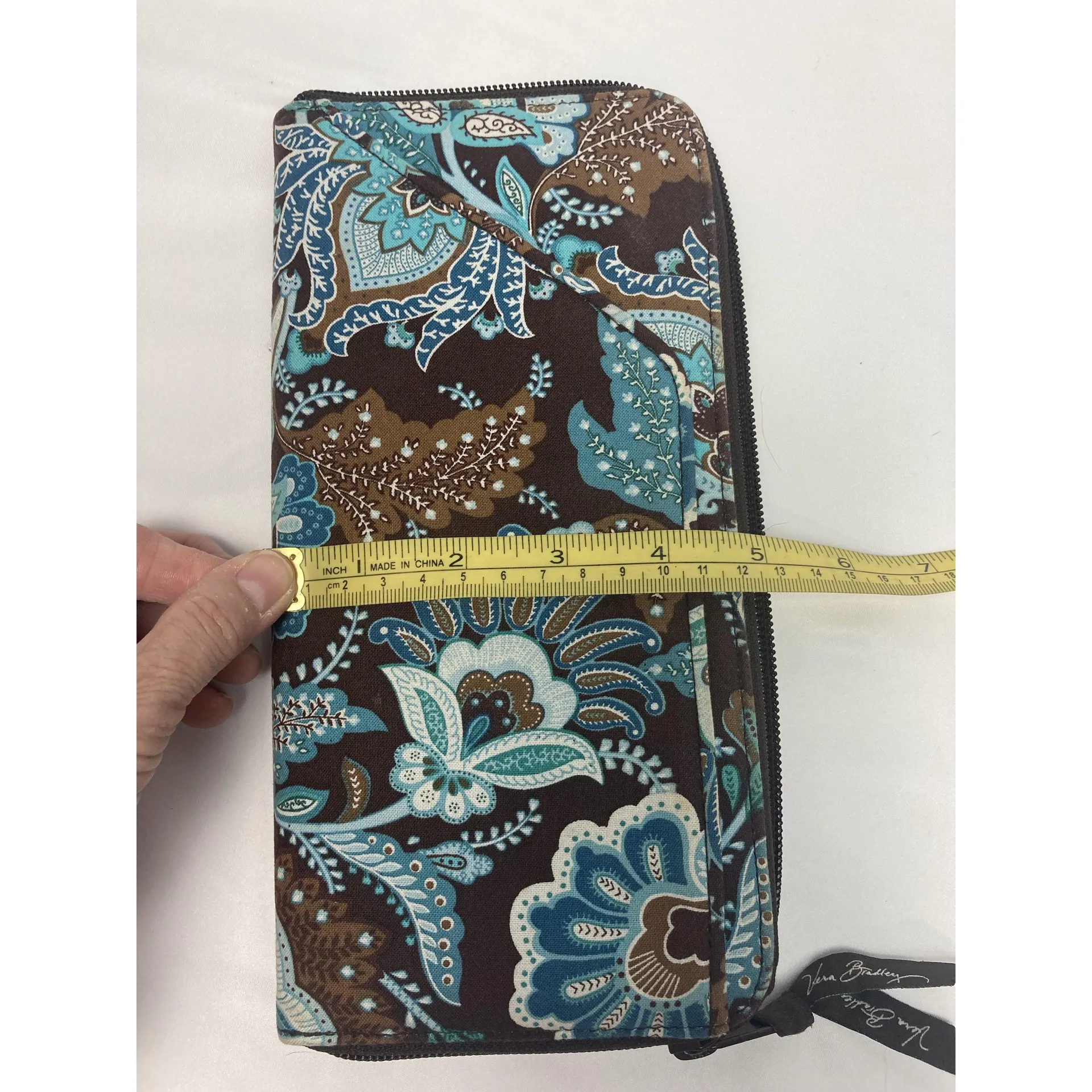 Vera Bradley Family Travel Wallet in Java Blue, Retired‎ Pattern - Image 9