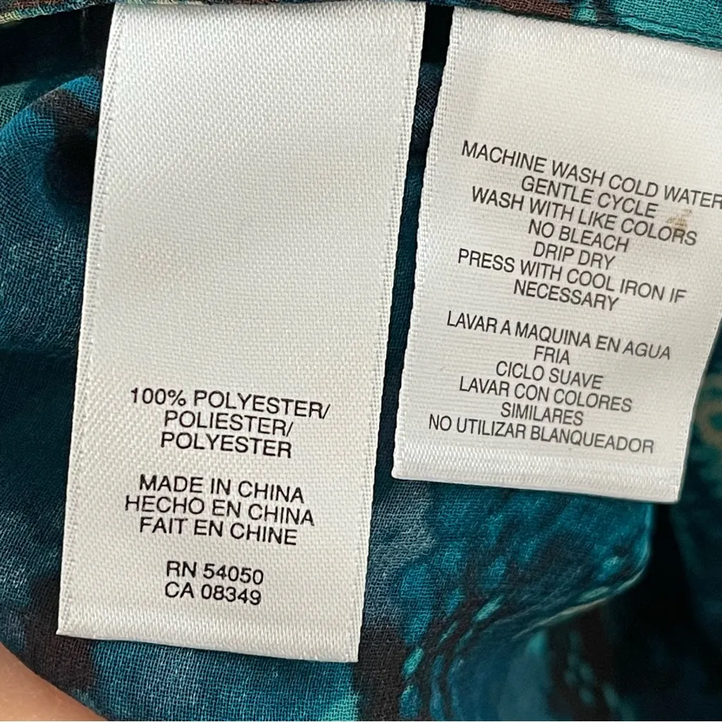 Anne Klein Patterned Lantern Long Sleeve Blouse - Petite XS (PP) - Image 12