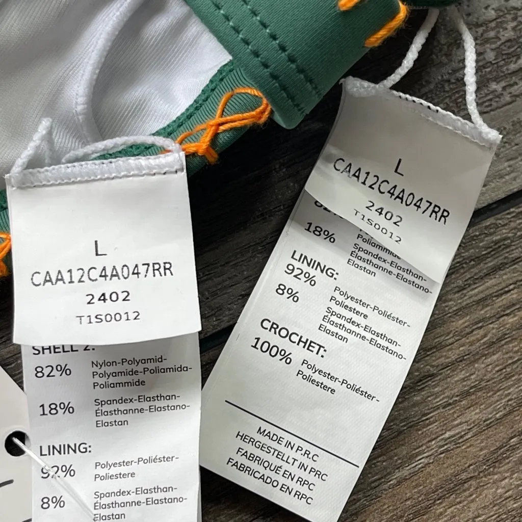 Cupshe Night Orchid Whipstitch‎ Bikini Set Cheeky Bottoms Women's Size Large NEW - Image 5