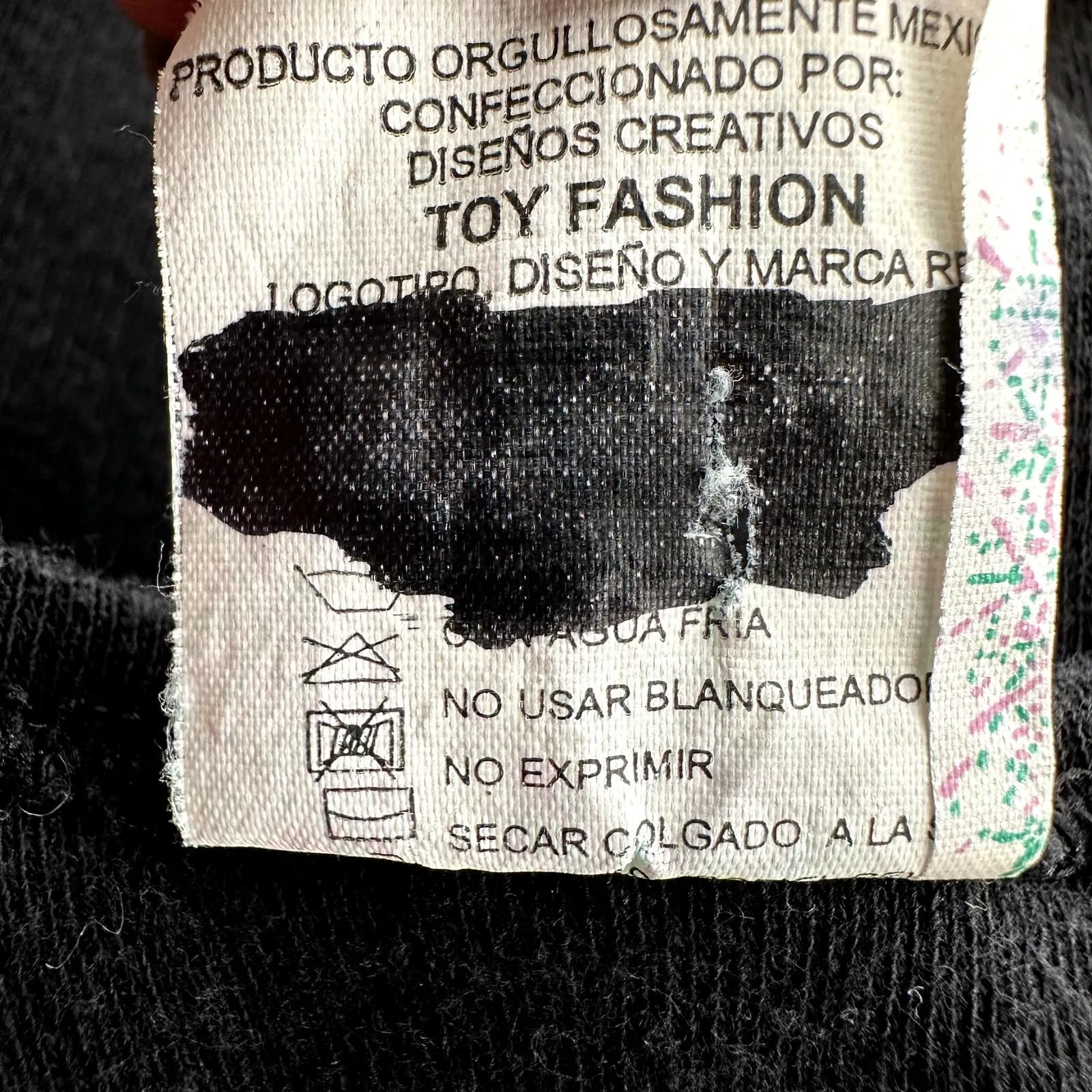 Vintage Toy Fashion Dress Moon Sun San Felipe Tank Mini Round Cotton Black XL - Image 3