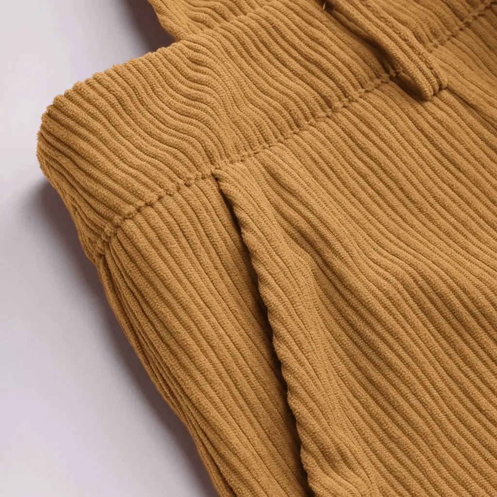 CIDER MUSTARD YELLOW CORDUROY POCKET JUMPSUIT SIZE SMALL - Image 3