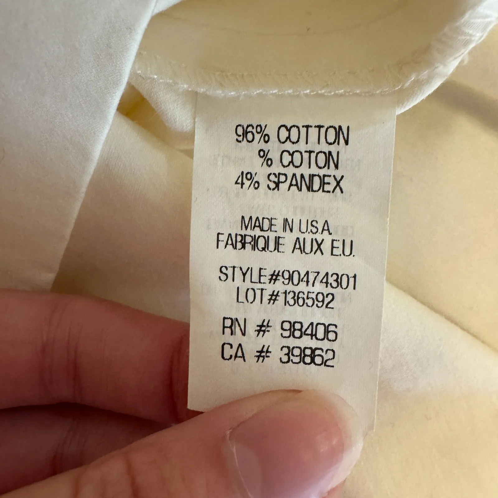 Theory White Pencil Skirt Cotton Knee Length Size 6 Career Office Work Business - Image 6