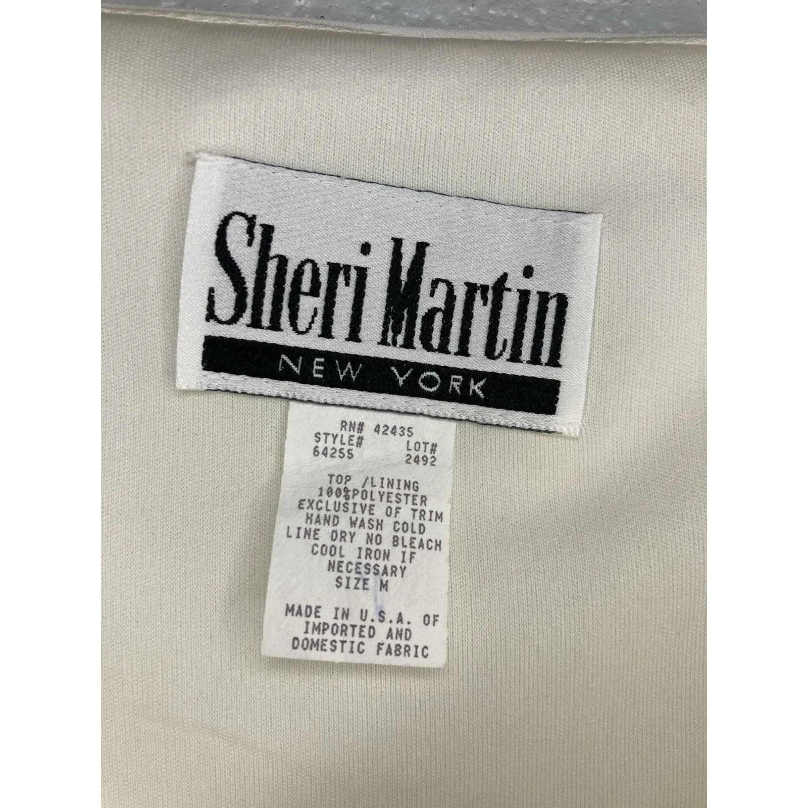 VTG Top Blouse Womens M Beaded Scallop Ivory White Sheer Elegance Coquette Lux Size M - Image 6