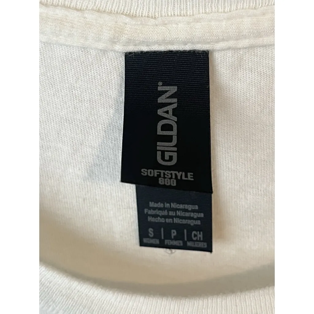 Kenneth Leon T Shirt Womens Small White Doll Fashion Graphics Short Sleeve Crew - Image 6