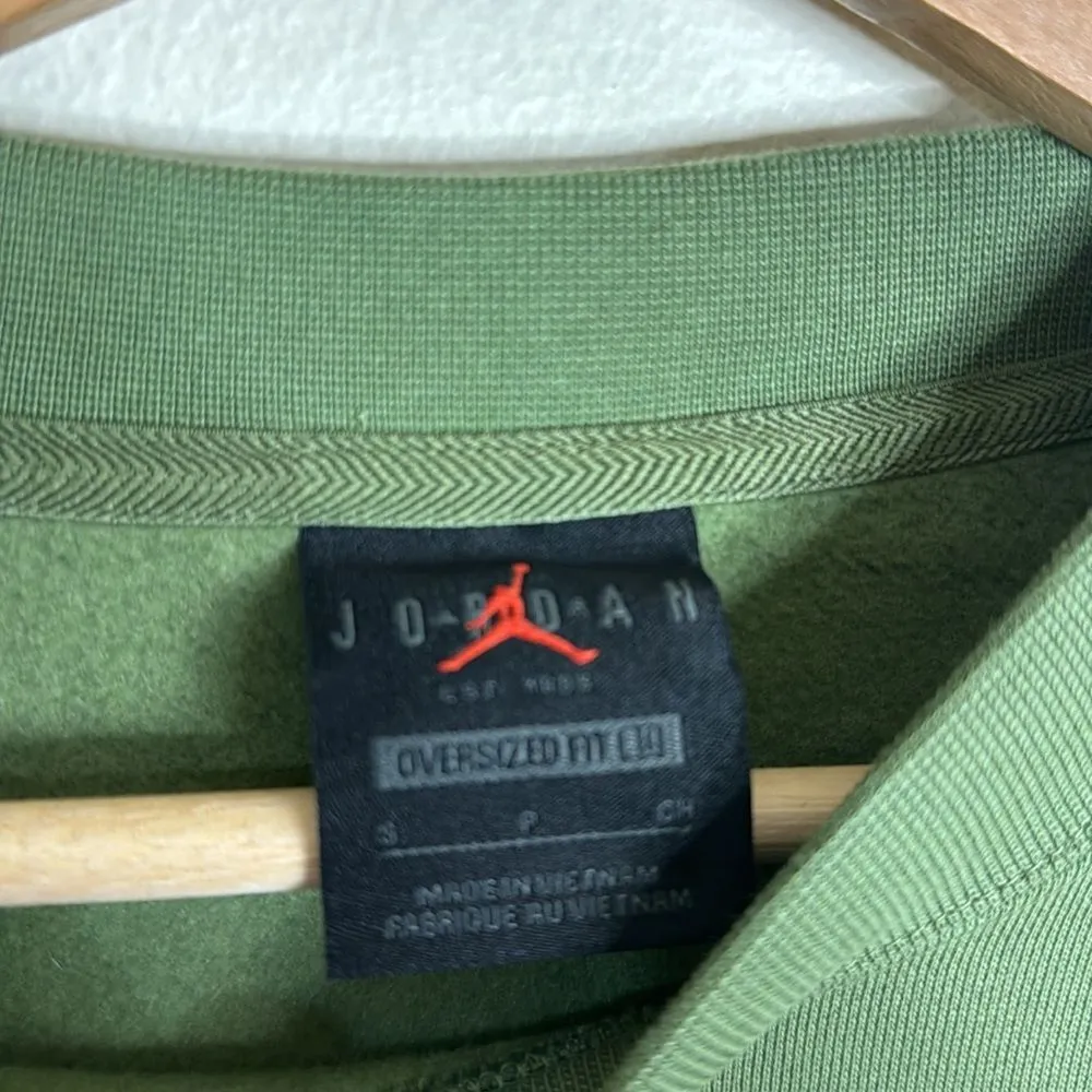 JORDAN FLIGHT FLEECE CREWNECK SWEATSHIRT pullover womens small oversized - Image 8