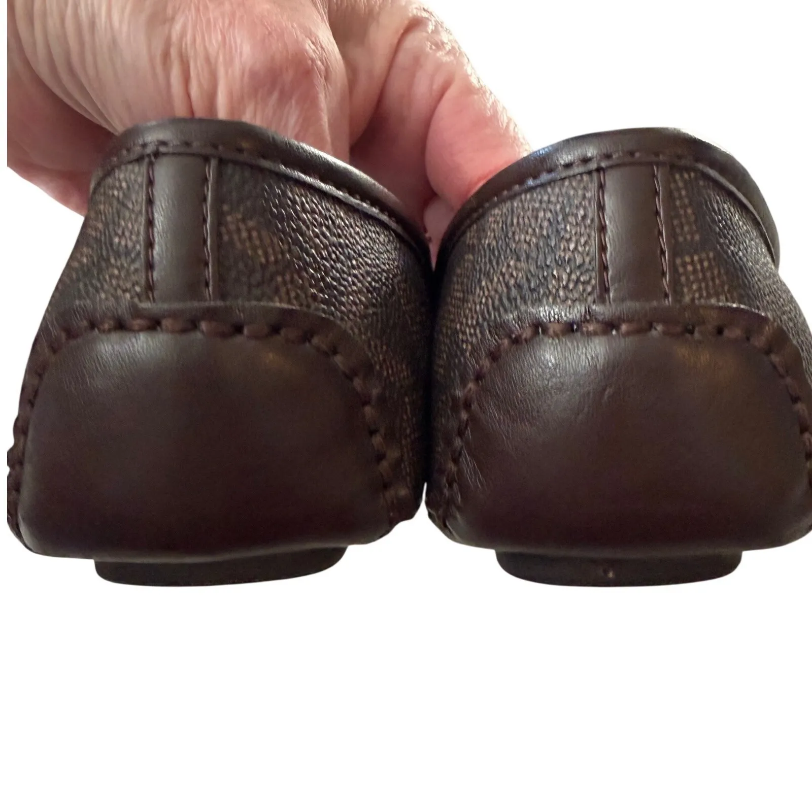 Michael Kors Signature Monogram Ballet Flats Brown MK Logo Women's Size 8.5M - Image 5