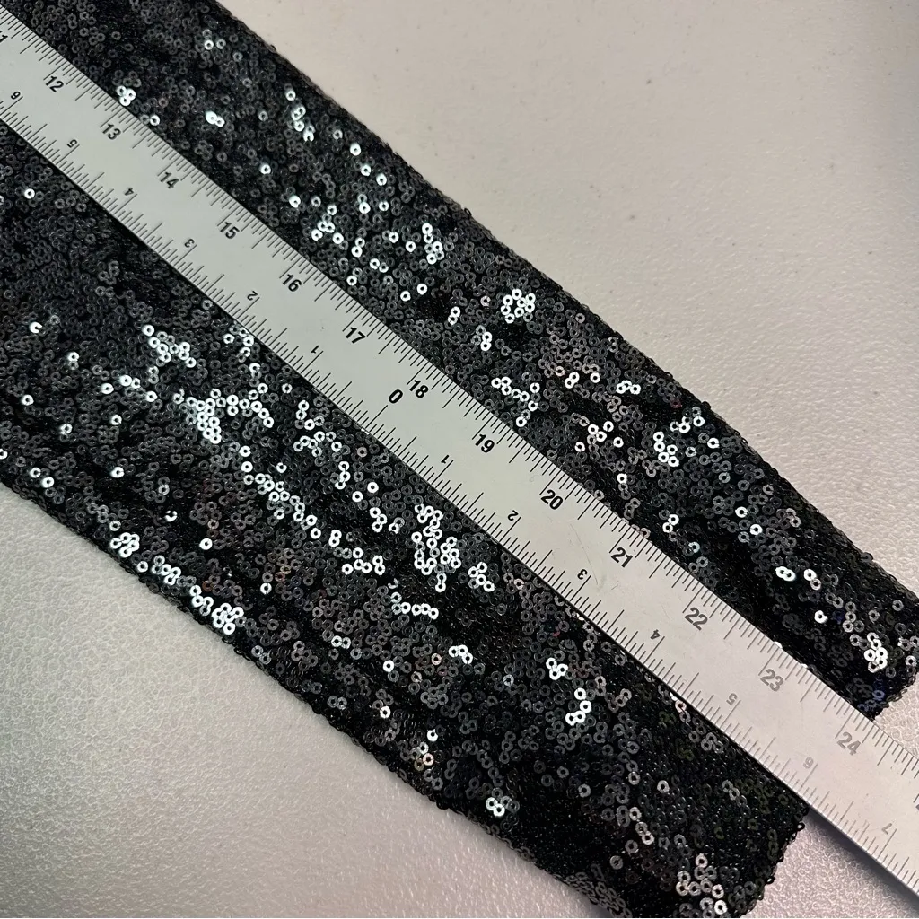 Colleen Lopez Black Sequin Bomber Jacket Size L - Image 7