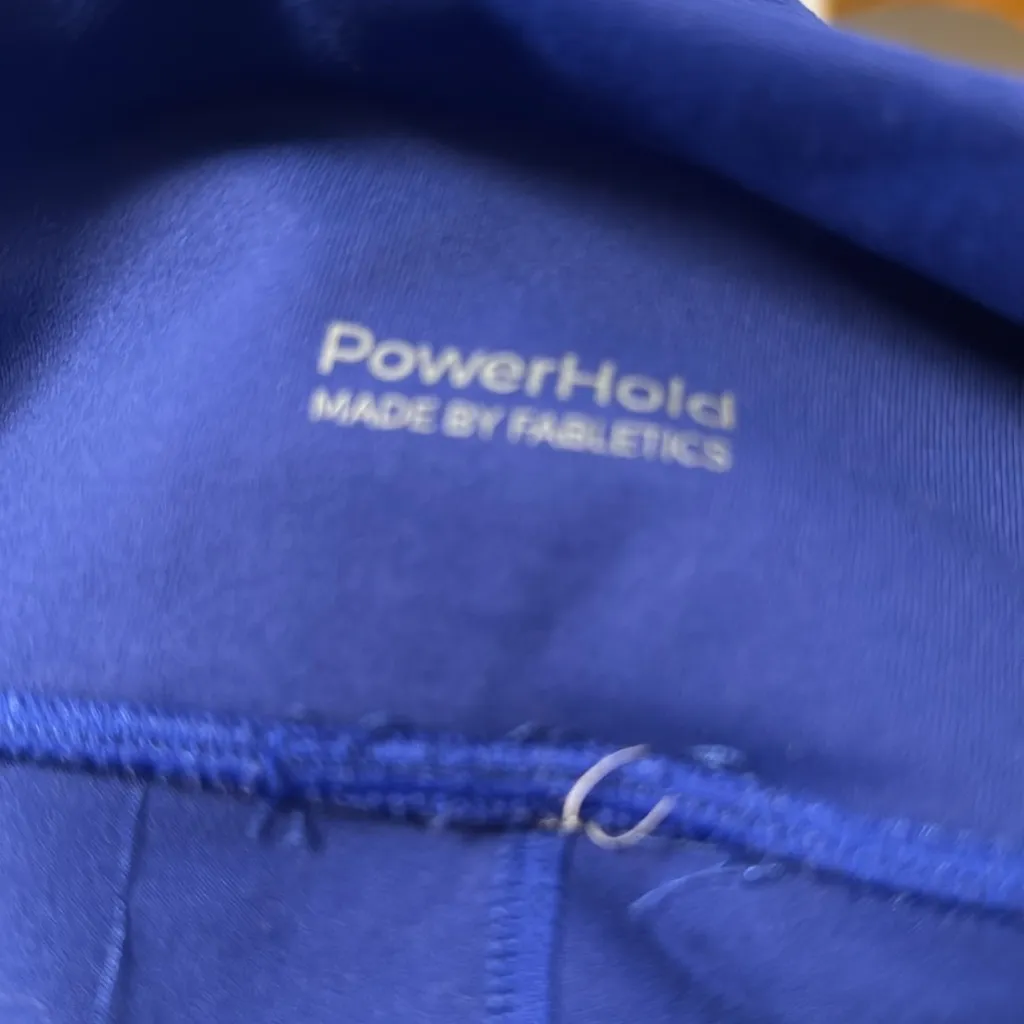 Fabletics PowerHold Royal Blue Leggings Medium - Image 6