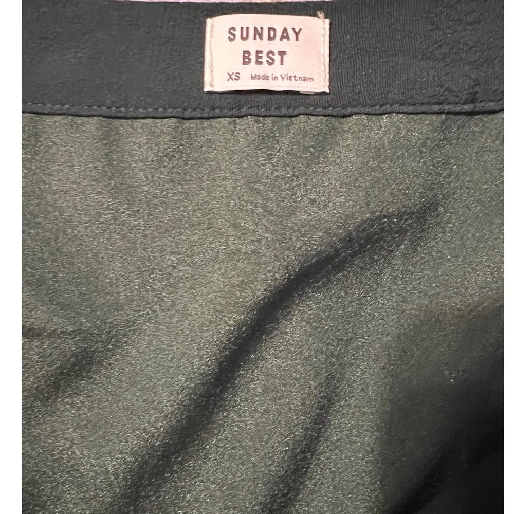 Sunday Best Green Ruffle Wrap Mini Skirt XS Aritzia HEP2 - Image 4