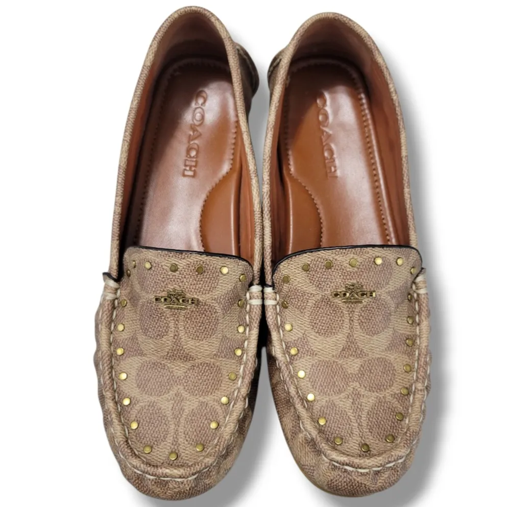 Coach Shoes Size 7.5B Coach McKenna Driver Loafers Coach Signature Monogram Logo Women's Shoes - Image 5