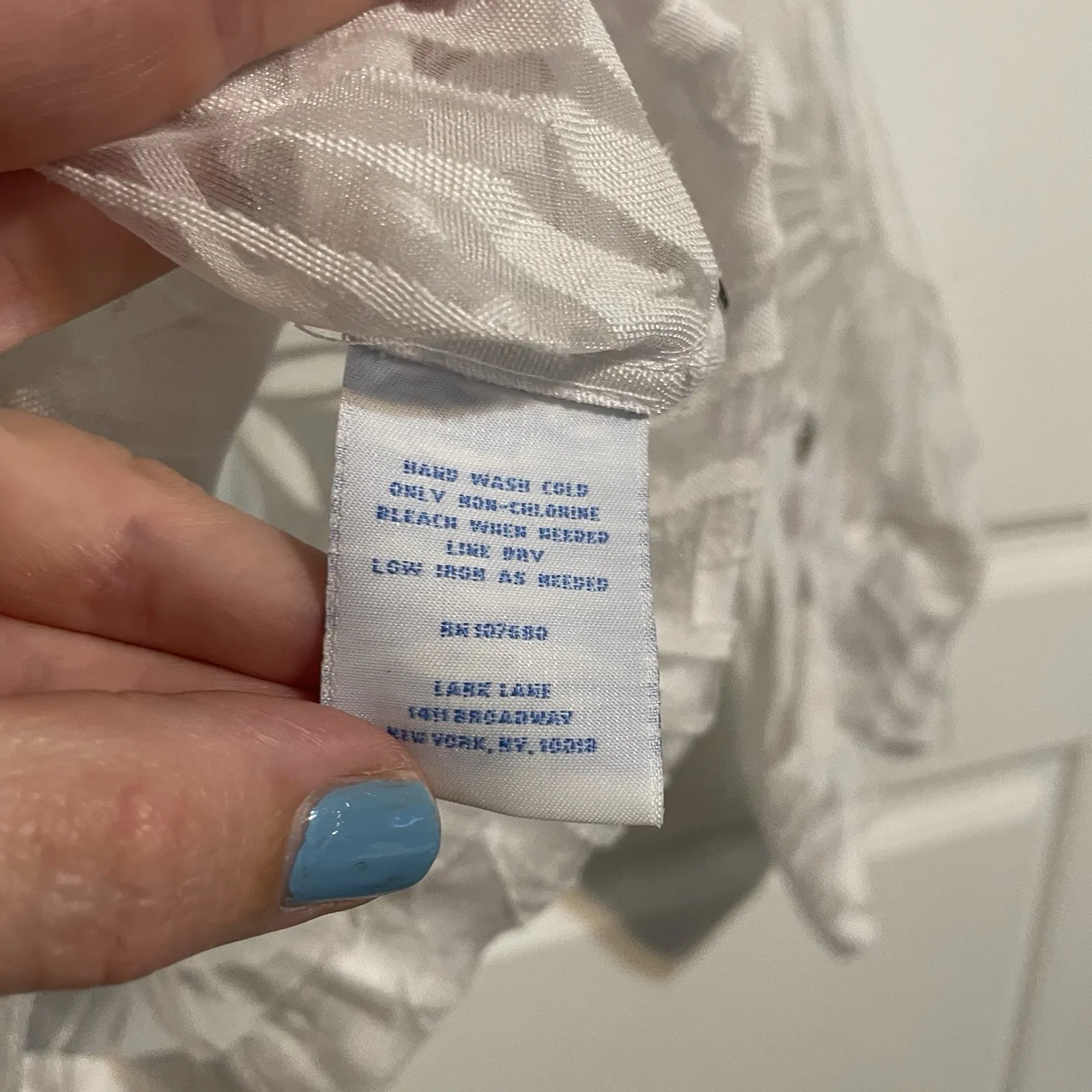 Lola Lane Woman White Sheer‎ Palm Leaf Button Up 3/4 Sleeve Top Plus Size 16W - Image 4