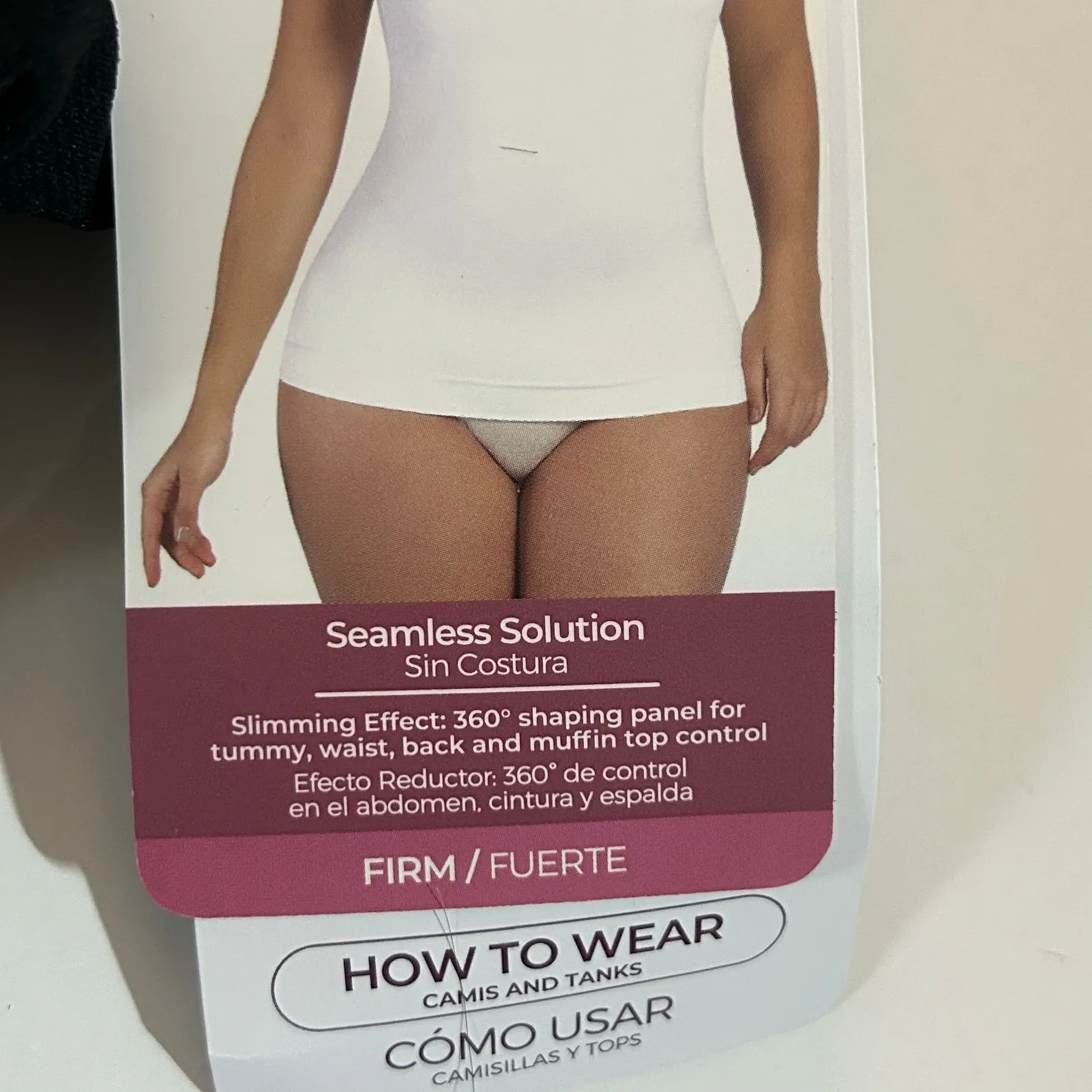 Curveez Incredibly Seamless Shaping Black Cami Tank Shapewear L Large New - Image 8