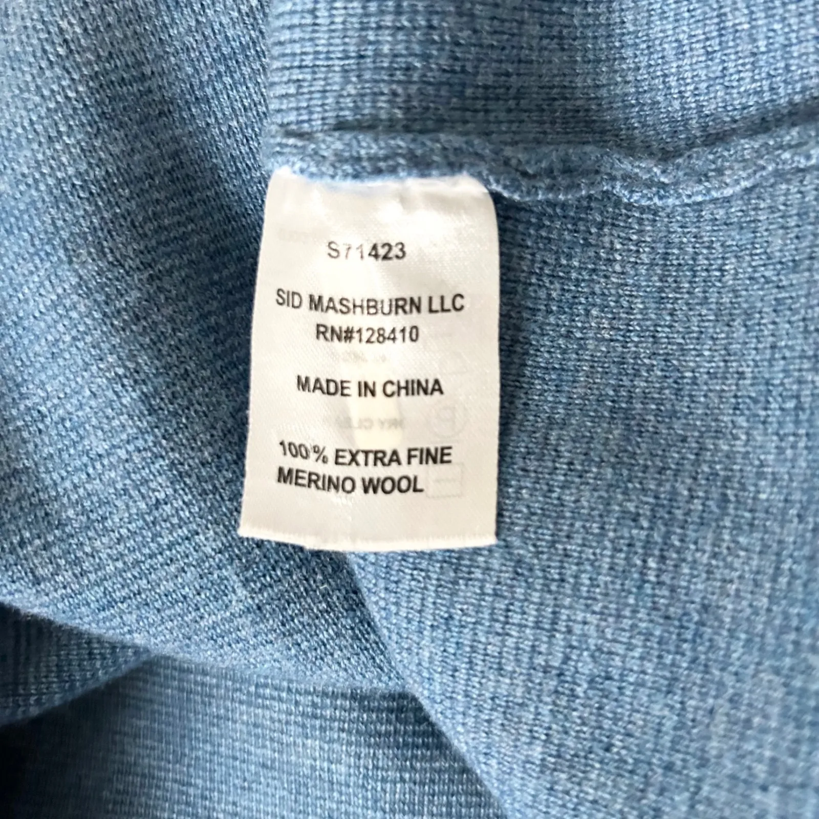 Ann Mashburn Felice Midi Dress in Heather Blue Extra Fine Merino Wool Size XL - Image 6