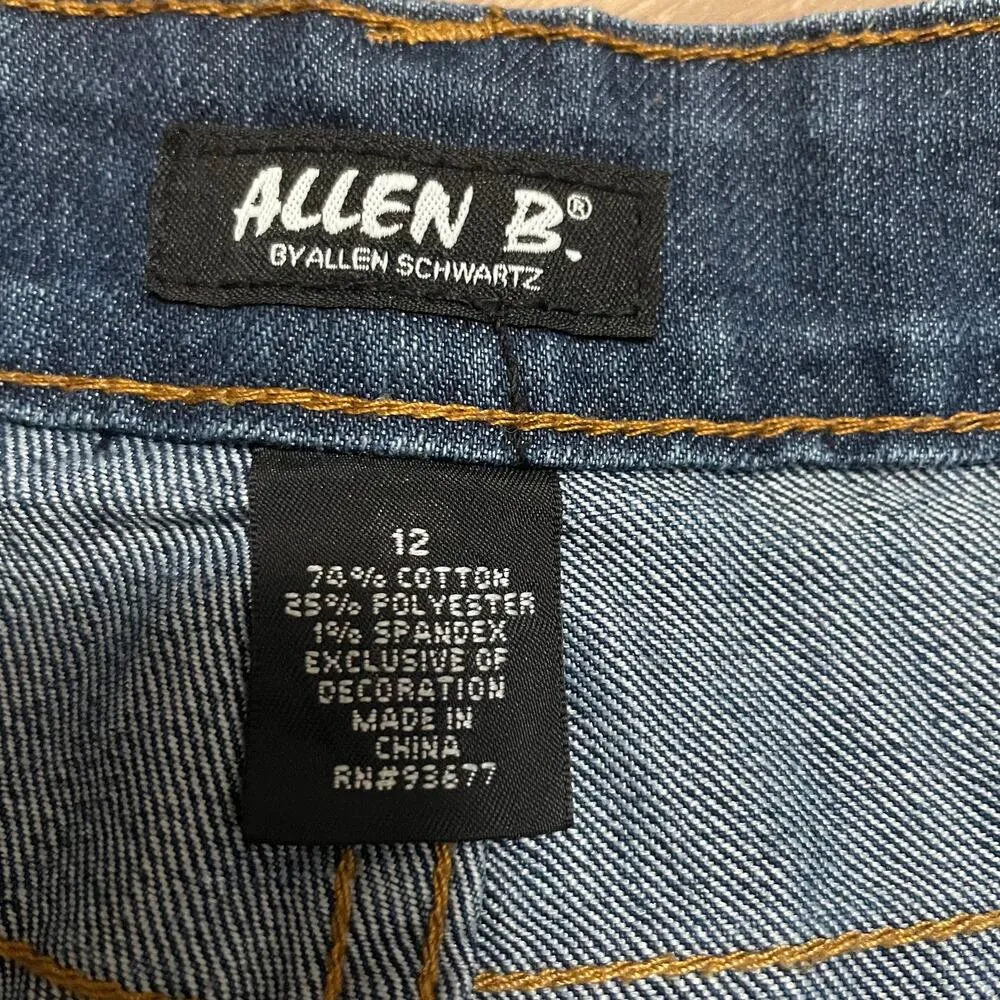 Allen B by Allen Schwartz Denim Shorts Womens Size 12 Blue - Image 3