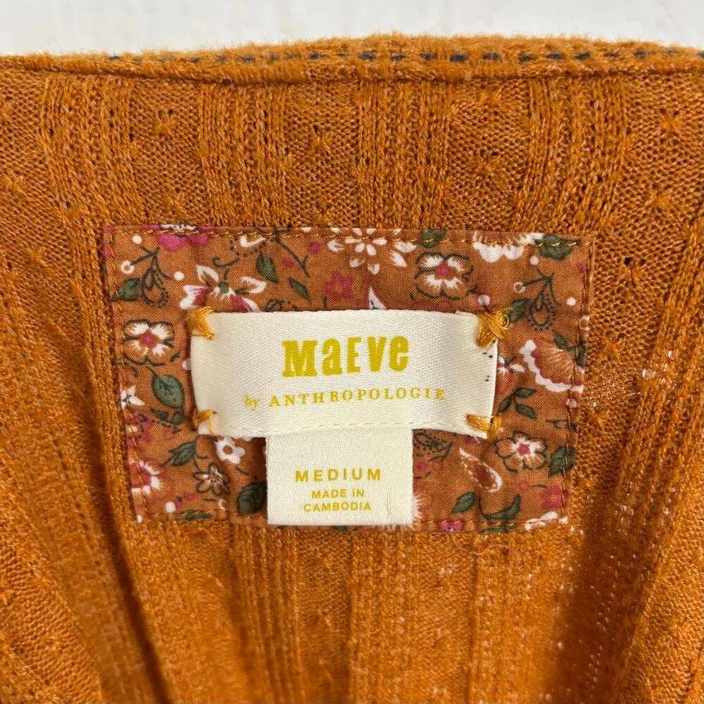 Maeve Anthropologie Rafela Hacci Surplice Top Size Medium - Image 5