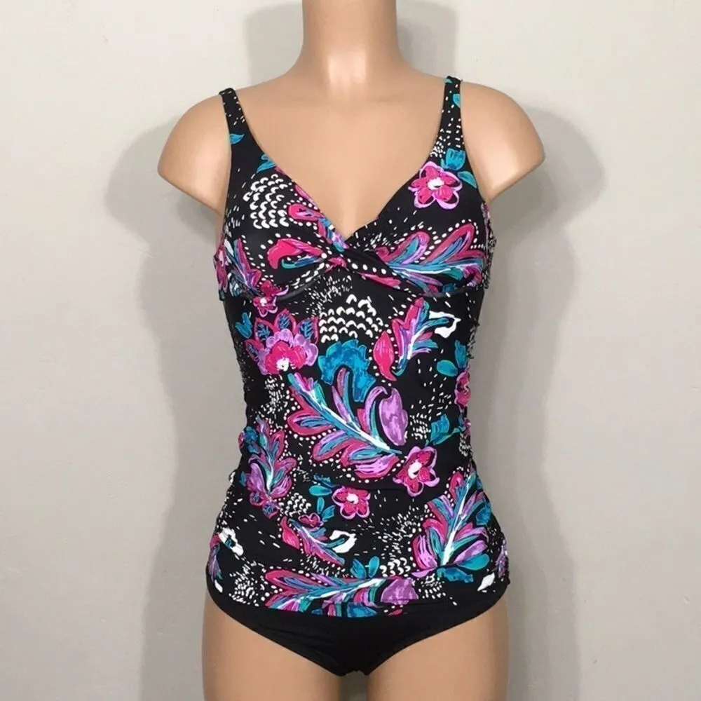 New. Anne Cole floral tankini set.  34B-32C top/ M-bottom   Retails $159 - Image 6