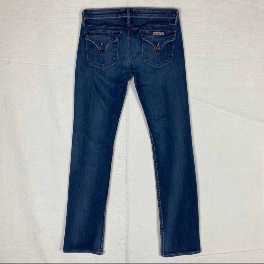 Hudson Stretch Medium Wash Straight Leg Jean Flap Pocket Womens Size 26 - Image 6
