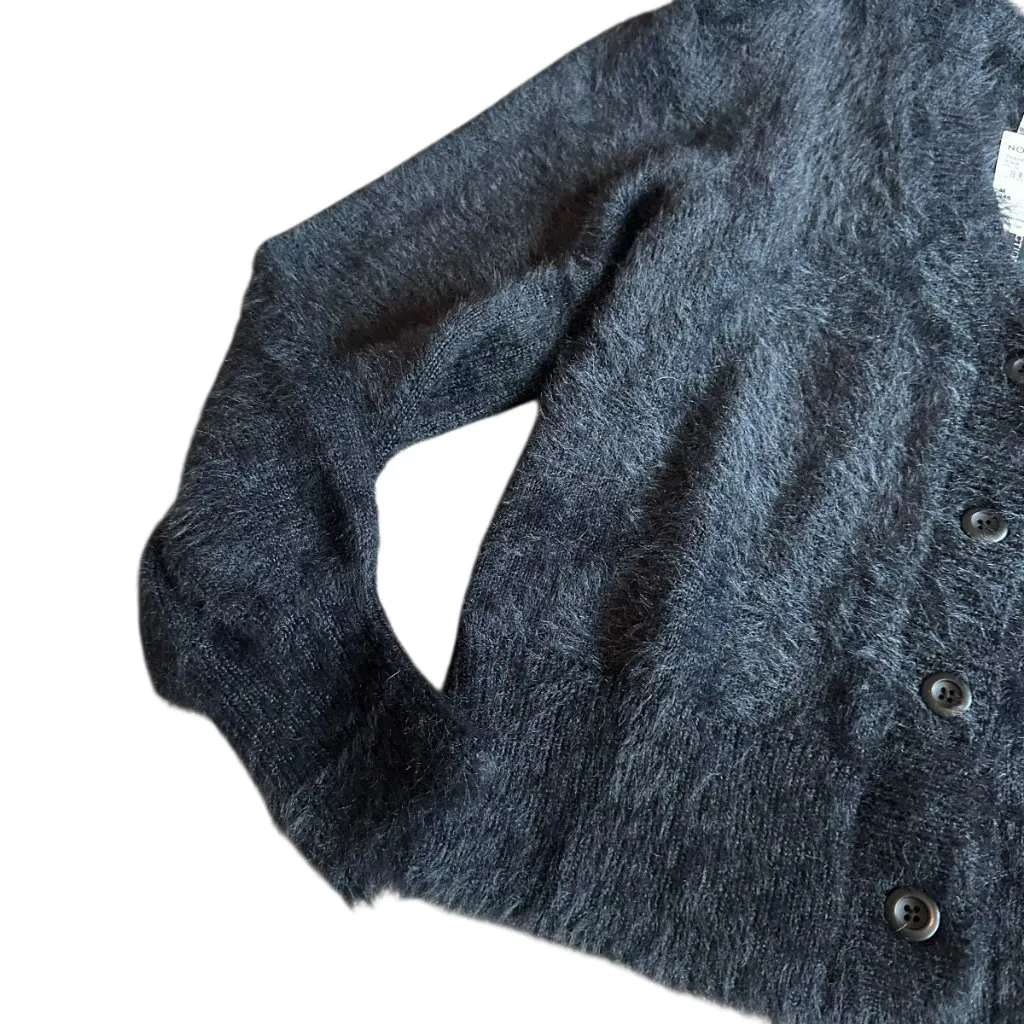 French Connection Black Cardigan Sweater Soft Teddy Fuzzy Size Medium Womens NWT - Image 3