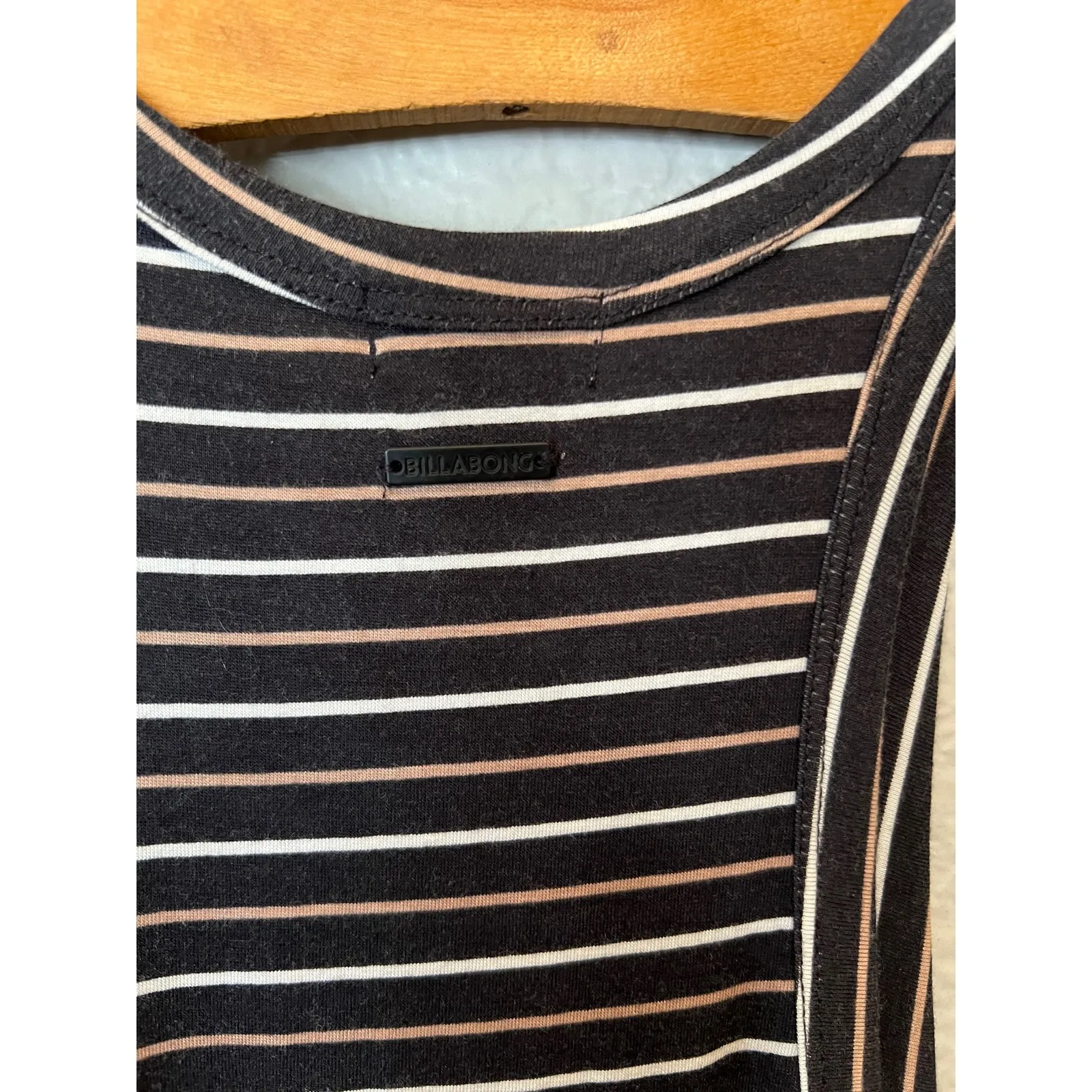 Billabong Young Love Stripe Sleeveless Midi Dress Size Small - Image 6