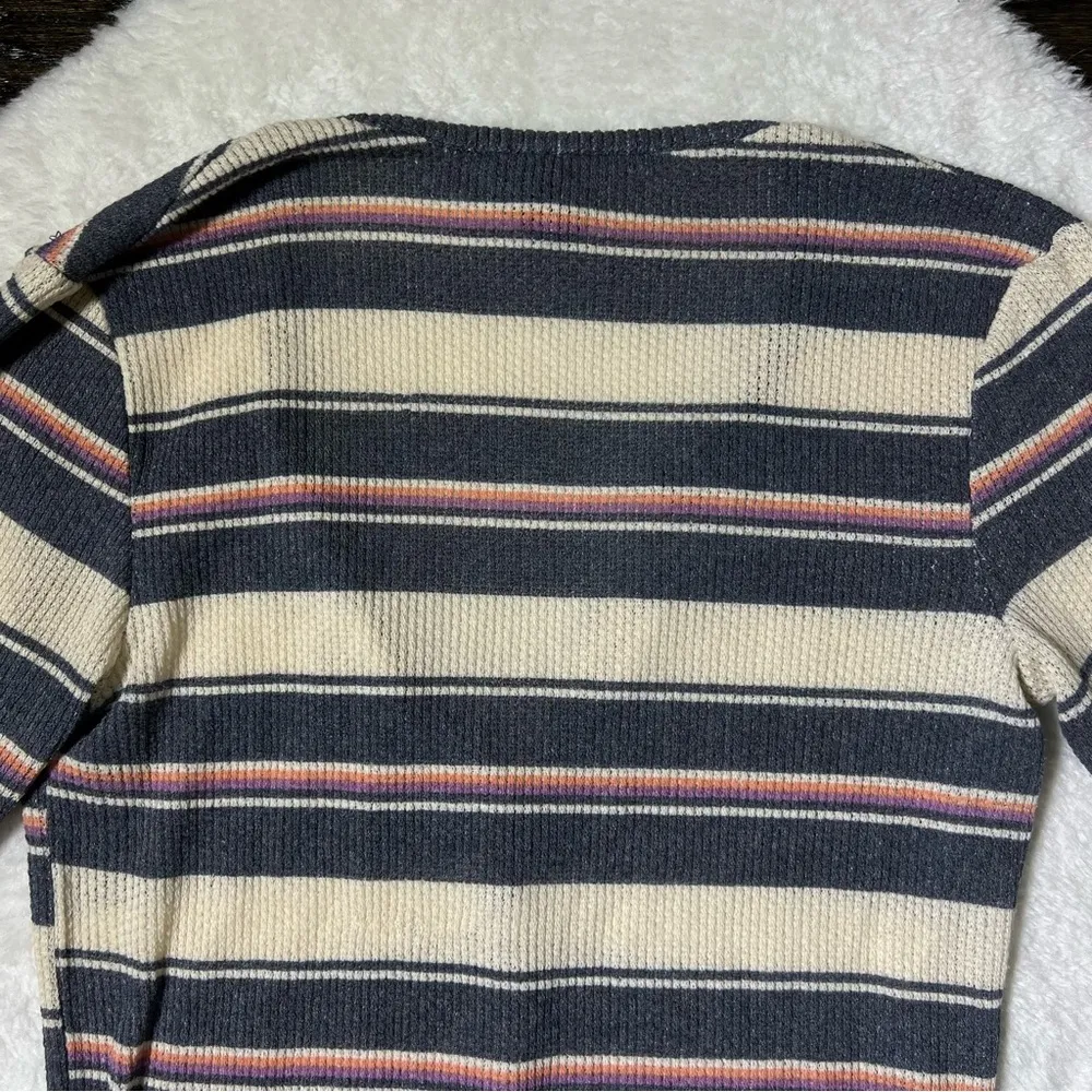 Urban Outfitters Out From Under Striped Knit Henley Top - Image 8