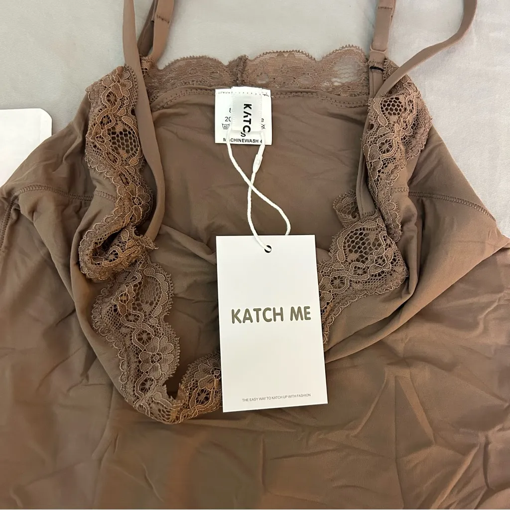 Katchme Lace Trim Romper Tan (Sienna) Onesie, From TikTok Shop, New With Tags Brown - Image 7