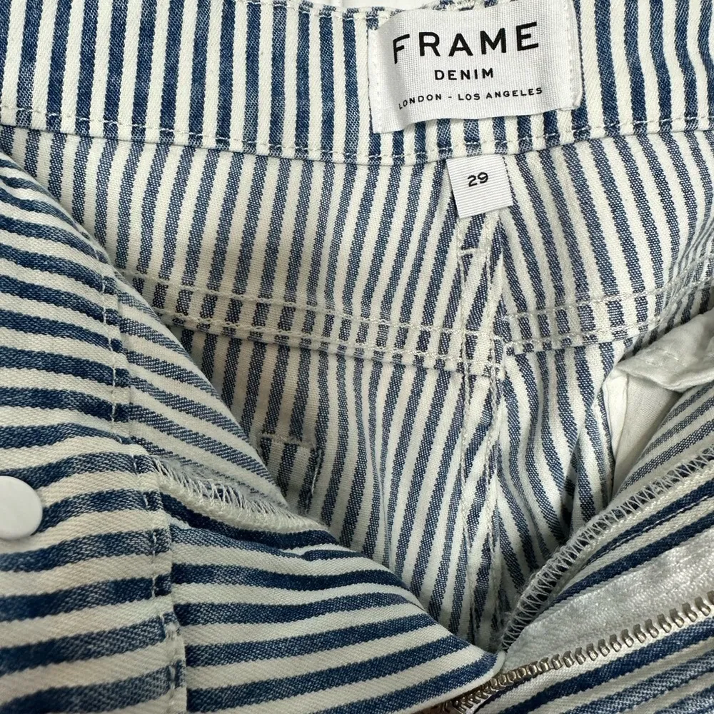 frame denim NWOT FRAME Engineer Stripe Le Crop Mini Boot Leg Jean Size 29 - Image 8
