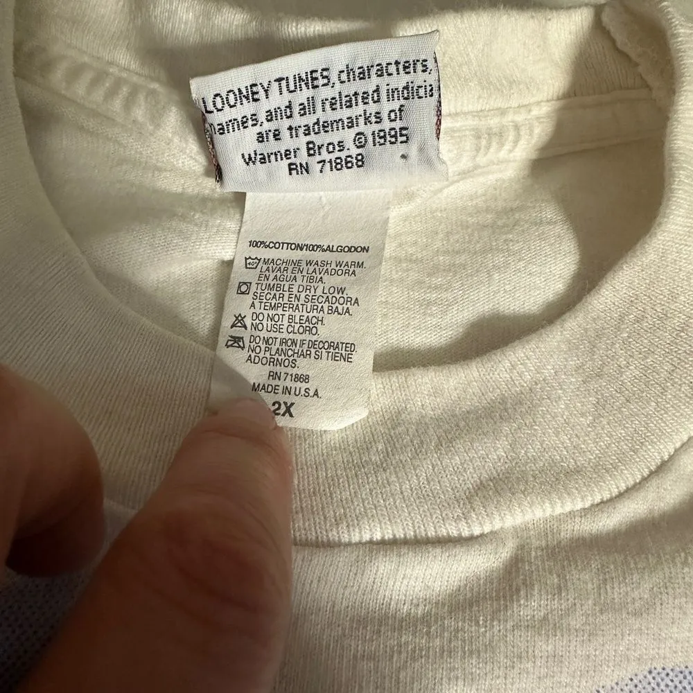 Vintage Looney Tunes Tweety Bird 90s Oversized Graphic T Shirt Size 2X - Image 10