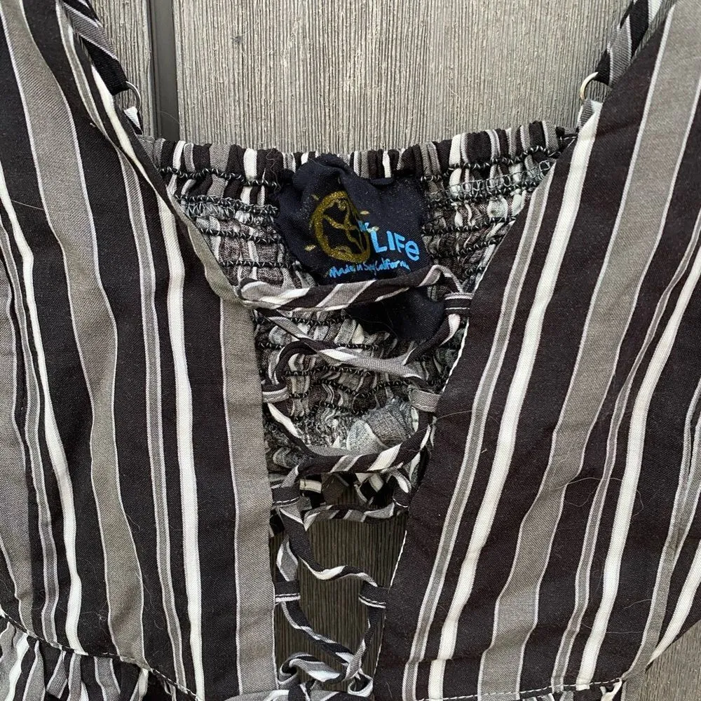 Blue‎ Life Striped Crop Top - Image 3