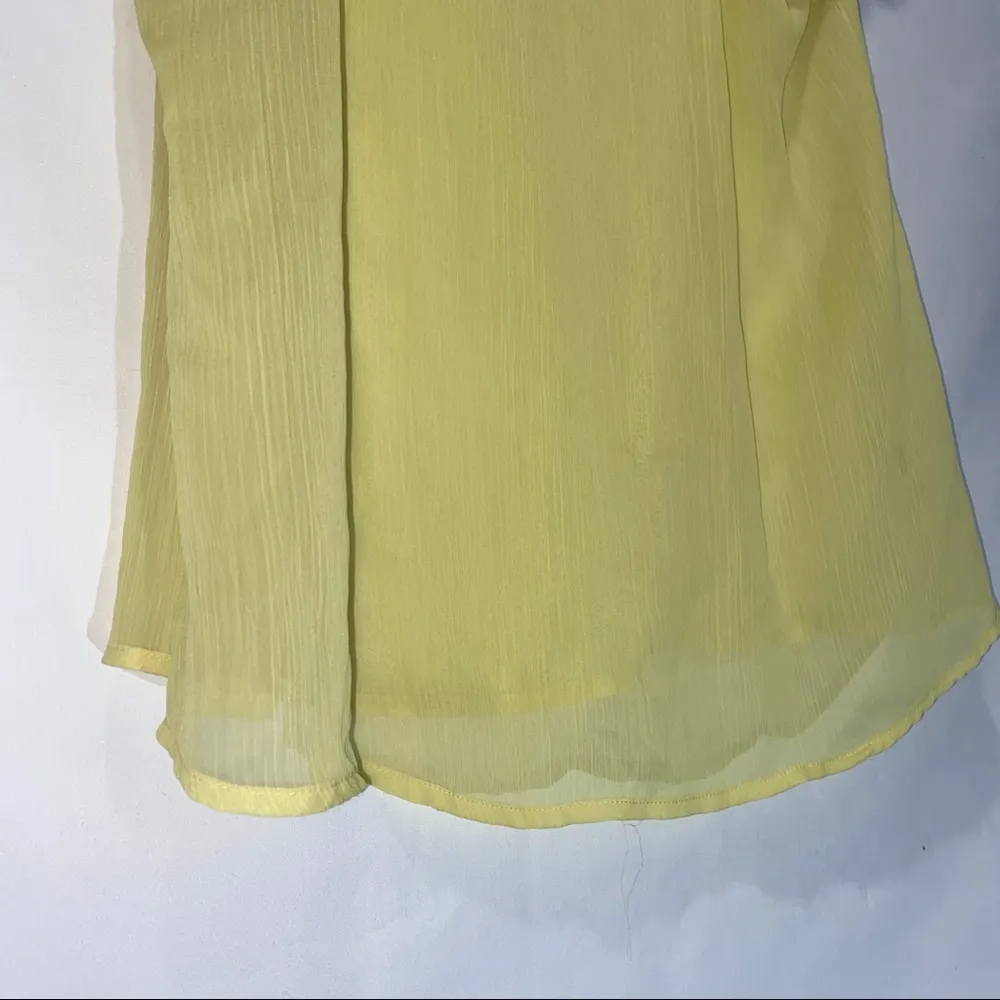 Ana Sheer Lace Ruffle Sleeve Top Small - Image 3