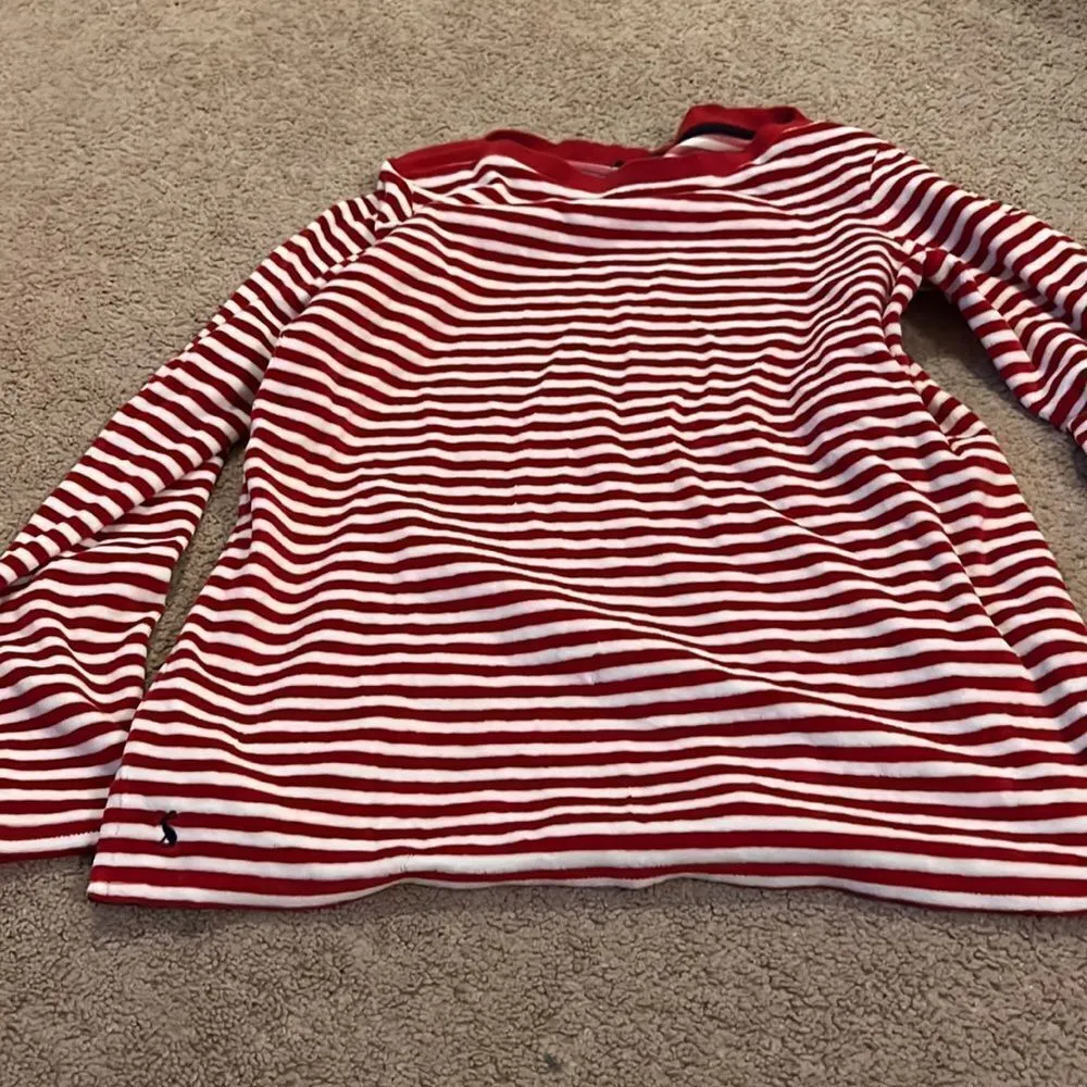 Joules red & white stripe pullover small Red - Image 2