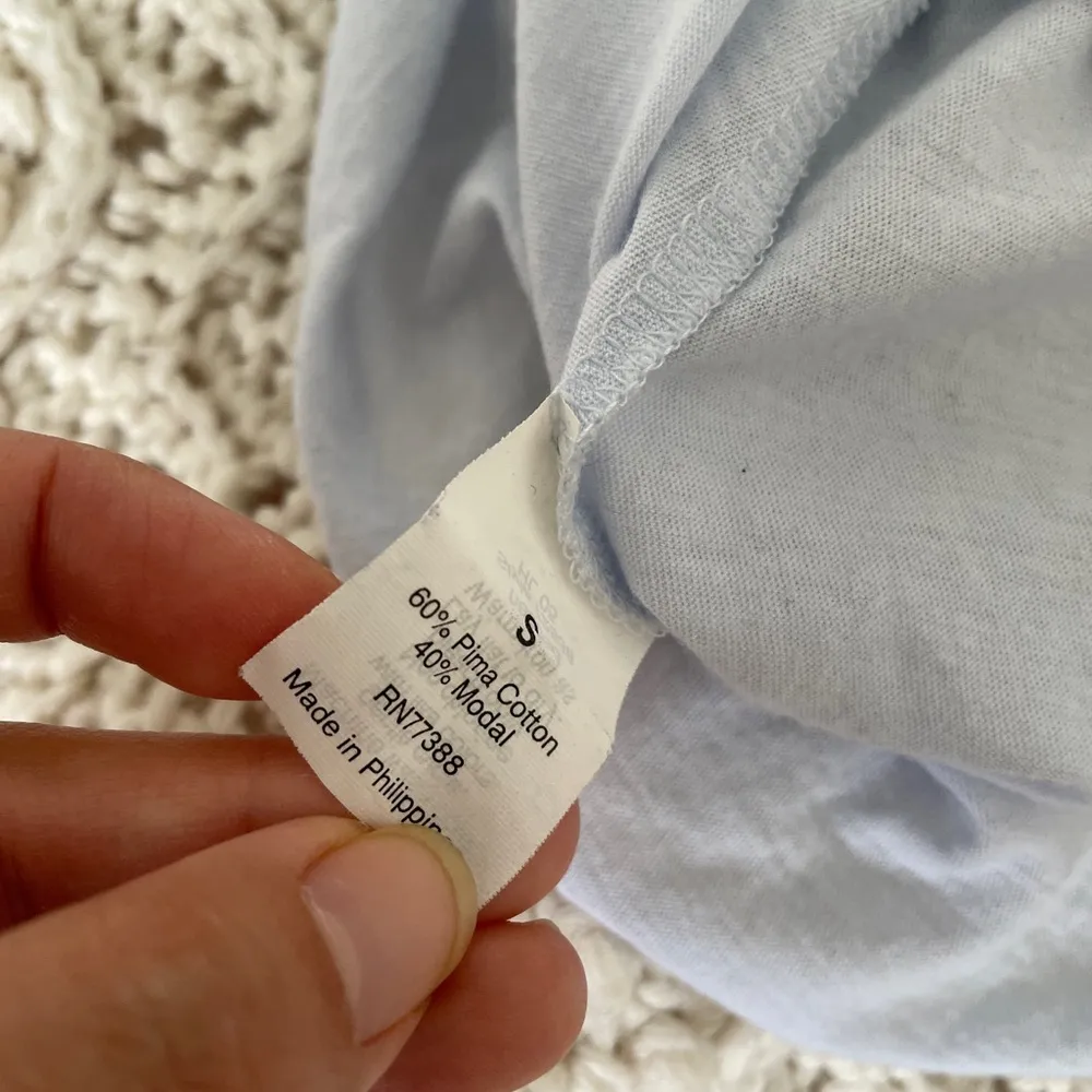 J. Crew Pima Cotton Baby Doll Halter Tank Top Light Blue (Small) preppy summer - Image 6